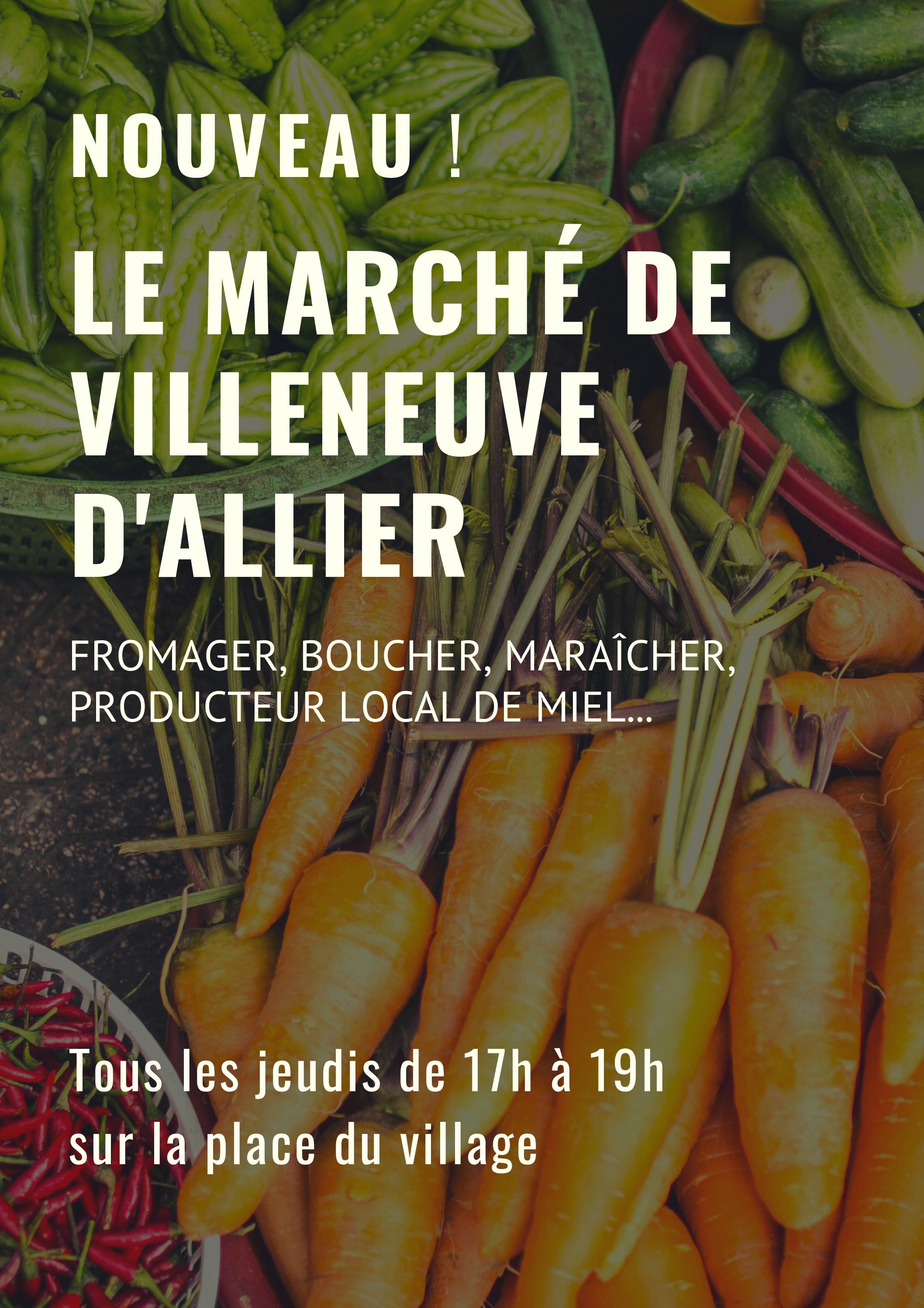 Un marché à Villeneuve d’Allier