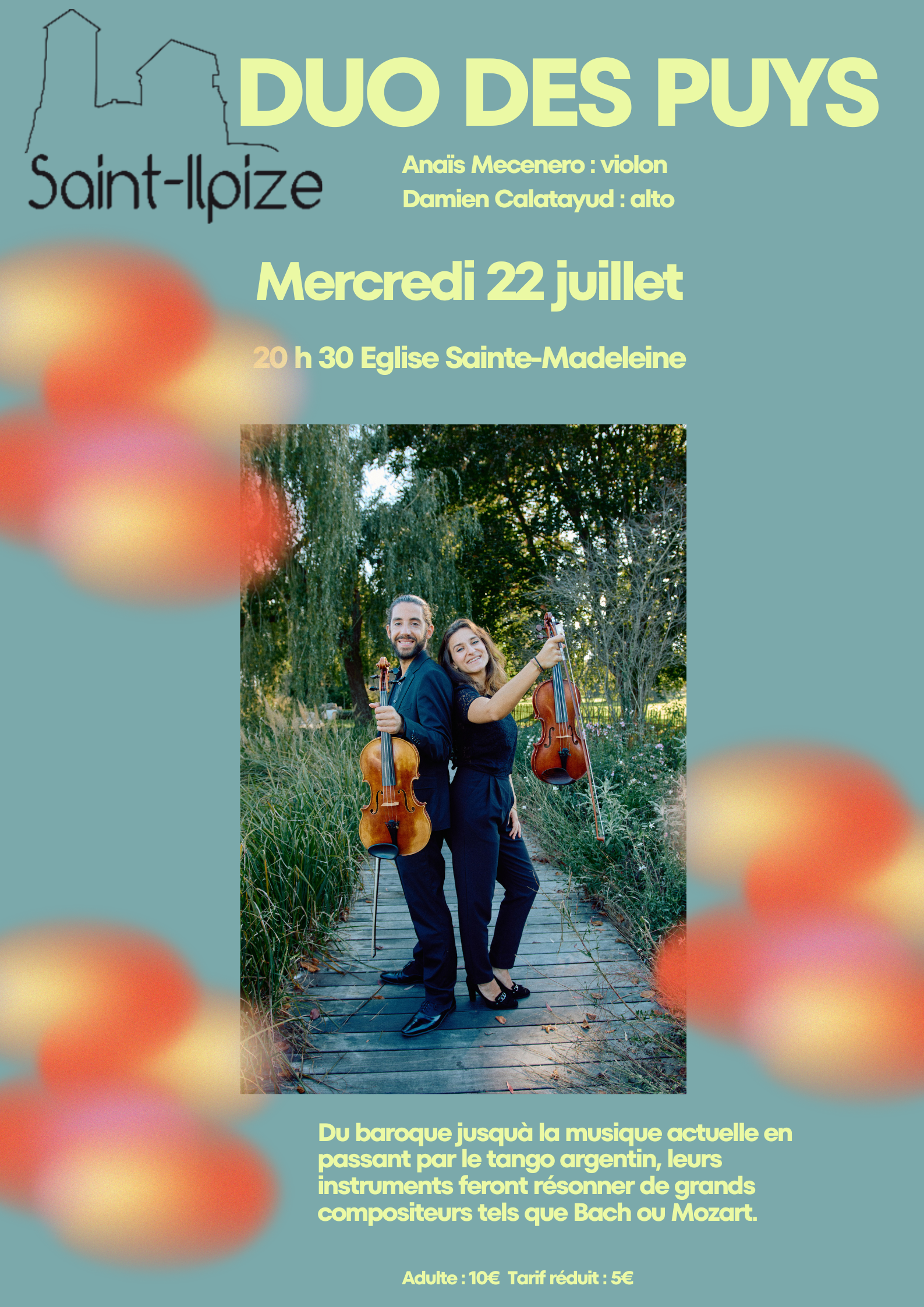Concert le 22 juillet  Duo des Puys
